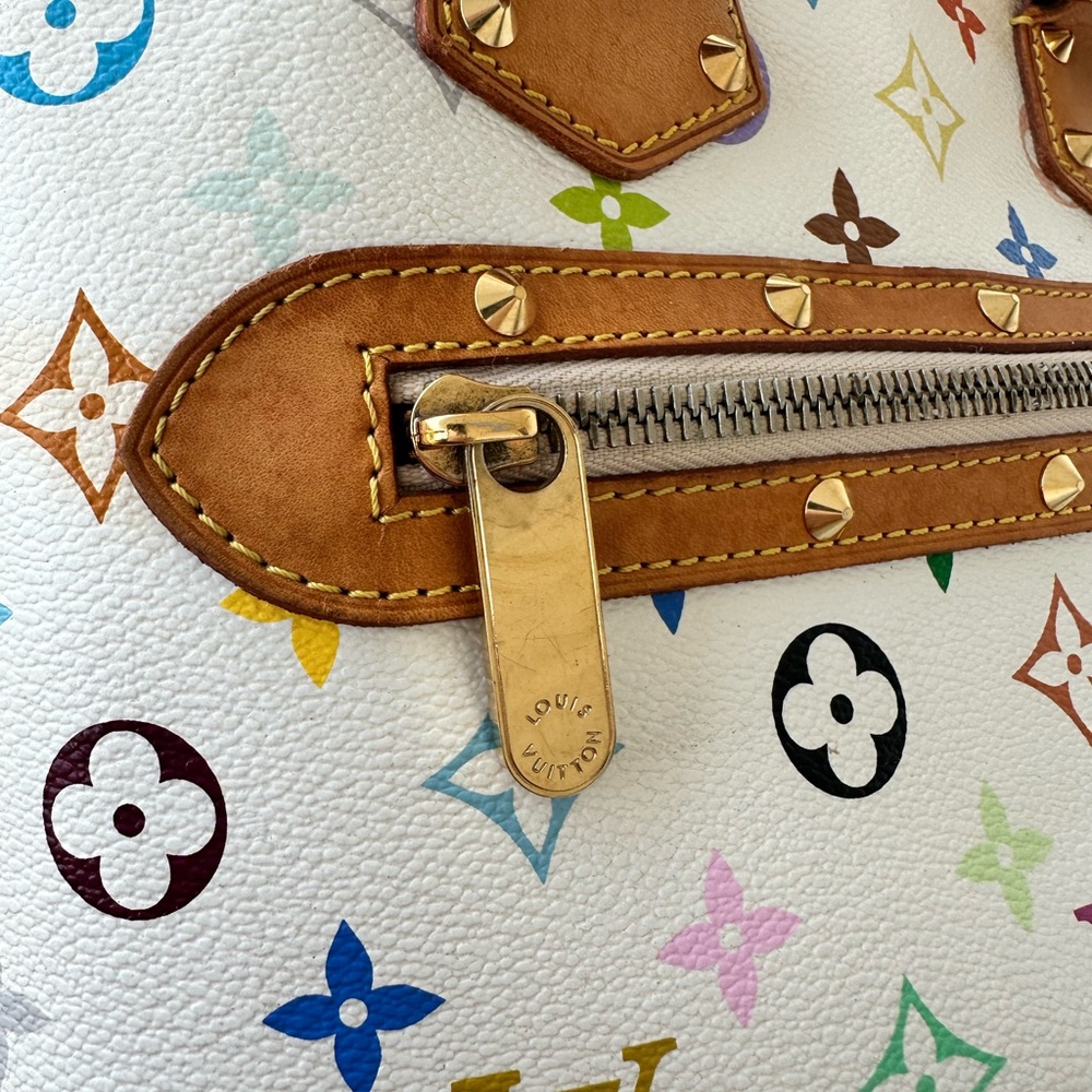 Louis Vuitton White Multicolor Satchel - Picture 6 of 9